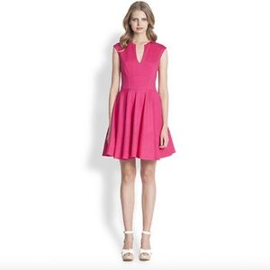 Shoshanna Ponte Stretch Fit-&-Flare Mini Dress • Size 4 • Sleeveless –Small Flaw